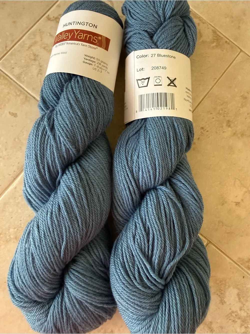 Valley Yarns Huntington Superwash Merino Wool - Dusty Blue